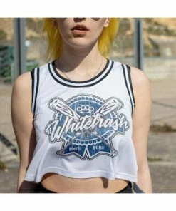 Toxico Whitetrash Metal Crop Mesh Vest