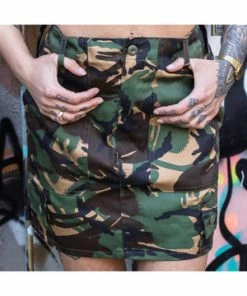 Toxico Woodland Camo Skirt 9 Toxico Woodland Camo Skirt -Spooky Threads Woodland Camo Skirt Toxico 3 300x