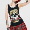 Jawbreaker Zombie Skull Burger Tie Back Top -Spooky Threads Zombie Skull Burger Tie Back Top Jawbreaker 300x