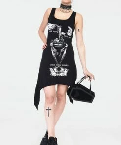 Jawbreaker Alchemical Recipe Witchy Dress With Back Ties -Spooky Threads alchemical recipe witchy dress with back ties dra 9469 02.1146 300x