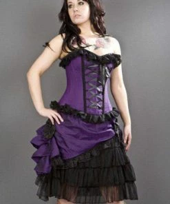 Burleska Alice Overbust Gothic Corset In Taffeta -Spooky Threads alice overbust gothic corset in taffeta burleska 3 300x