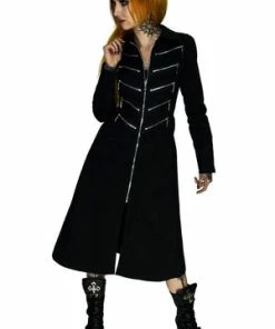 Dr Faust Alternative Matrix Long Cotton Black Coat - Bellona -Spooky Threads alternative matrix long cotton black coat bellona dr faust 2 300x