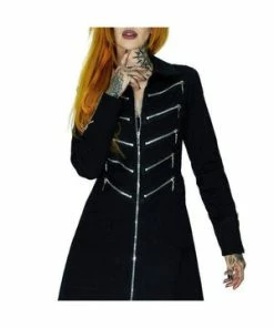 Dr Faust Alternative Matrix Long Cotton Black Coat - Bellona -Spooky Threads alternative matrix long cotton black coat bellona dr faust 3 300x