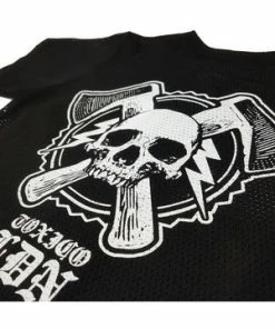 Toxico Axe Skull Button Up Jersey -Spooky Threads axe skull button up jersey toxico 4 300x