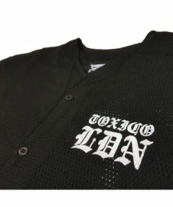 Toxico Axe Skull Button Up Jersey -Spooky Threads axe skull button up jersey toxico 5 300x