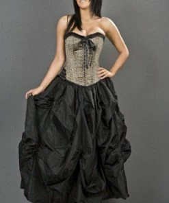 Burleska Ballgown Victorian Maxi Skirt In Taffeta