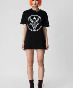Long Clothing Baphomet - Black T-Shirt - Unisex -Spooky Threads baphomet black t shirt unisex long clothing 4 300x