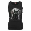 Spiral Bat Cat - Razor Back Top Black -Spooky Threads bat cat razor back top black spiral 300x