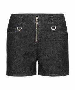 Jawbreaker Black Denim Shorts -Spooky Threads black denim shorts jawbreaker 7 300x