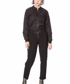 Banned Black Lava Bomber Jacket -Spooky Threads black lava bomber jacket banned 3 300x