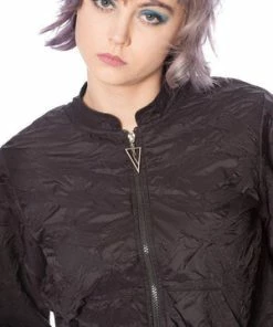 Banned Black Lava Bomber Jacket -Spooky Threads black lava bomber jacket banned 4 300x