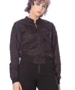 Banned Black Lava Bomber Jacket
