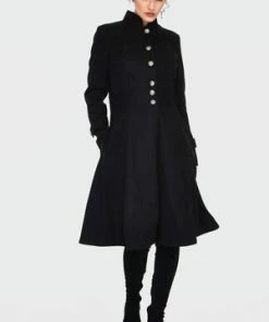 Jawbreaker Black Military Coat -Spooky Threads black military coat cta 1253 02.1465 300x