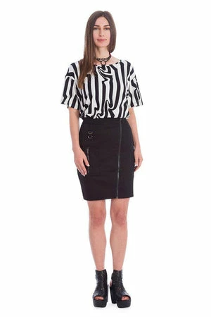 Banned Black Night Zip Skirt 6 Banned Black Night Zip Skirt - Image 4