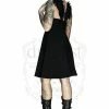 Dr Faust Black Wings Raw Silk Midi Dress - Angelique -Spooky Threads black wings raw silk midi dress angelique dr faust 300x