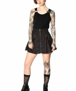 Banned Bondage Straps Skirt -Spooky Threads bondage straps skirt banned 3 300x