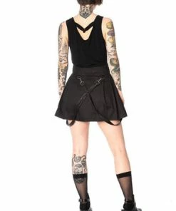 Banned Bondage Straps Skirt -Spooky Threads bondage straps skirt banned 4 300x