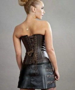 Burleska C-Lock Overbust Steampunk Corset In Matte Vinyl -Spooky Threads c lock overbust steampunk corset in matte vinyl burleska 2 300x