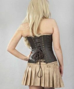 Burleska C-Lock Overbust Steampunk Corset In Matte Vinyl -Spooky Threads c lock overbust steampunk corset in matte vinyl burleska 6 300x