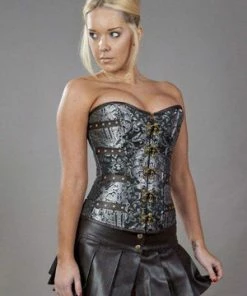 Burleska C-Lock Steampunk Overbust Corset In King Brocade -Spooky Threads c lock steampunk overbust corset in king brocade burleska 3 300x
