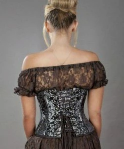 Burleska C-Lock Underbust Steampunk Corset In King Brocade -Spooky Threads c lock underbust steampunk corset in king brocade burleska 4 300x
