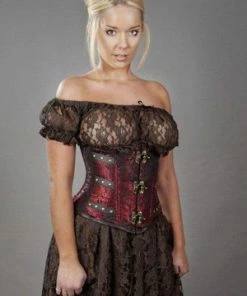 Burleska C-Lock Underbust Steampunk Corset In King Brocade -Spooky Threads c lock underbust steampunk corset in king brocade burleska 5 300x