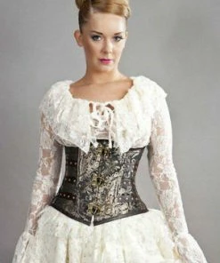 Burleska C-Lock Underbust Steampunk Corset In King Brocade