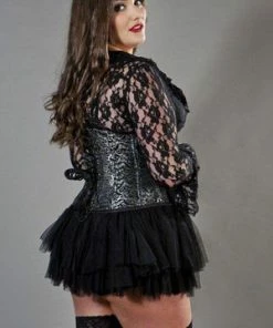Burleska Candy Underbust Plus Size Steel Boned Waist Training Corset In Brocade -Spooky Threads candy underbust plus size steel boned waist training corset in brocade burleska 4 300x