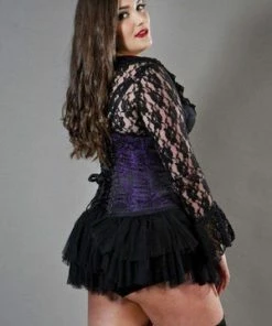 Burleska Candy Underbust Plus Size Steel Boned Waist Training Corset In Brocade -Spooky Threads candy underbust plus size steel boned waist training corset in brocade burleska 6 300x