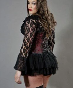 Burleska Candy Underbust Plus Size Steel Boned Waist Training Corset In Brocade -Spooky Threads candy underbust plus size steel boned waist training corset in brocade burleska 8 300x