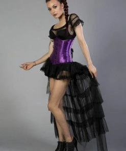 Burleska Candy Underbust Steel Boned Waist Training Corset In Satin -Spooky Threads candy underbust steel boned waist training corset in satin burleska 3 300x