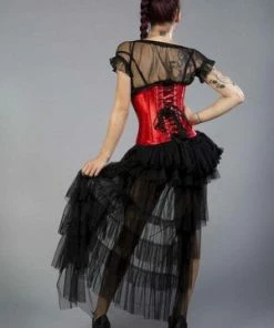 Burleska Candy Underbust Steel Boned Waist Training Corset In Satin -Spooky Threads candy underbust steel boned waist training corset in satin burleska 5 300x