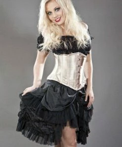 Burleska Candy Underbust Steel Boned Waist Training Corset In Satin -Spooky Threads candy underbust steel boned waist training corset in satin burleska 8 300x