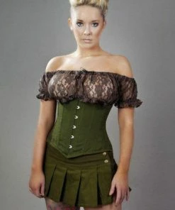 Burleska Candy Underbust Steel Boned Waist Training Corset In Twill 7 Burleska Candy Underbust Steel Boned Waist Training Corset In Twill -Spooky Threads candy underbust steel boned waist training corset in twill burleska 3 300x