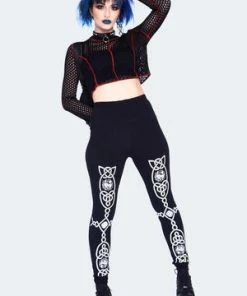 Jawbreaker Celtic Knots Print Leggings -Spooky Threads celtic knots print leggings lga 6620 01.1201 300x
