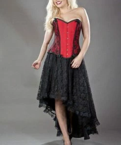 Burleska Chantelle Overbust Steel Boned Corset In Taffeta -Spooky Threads chantelle overbust steel boned corset in taffeta burleska 6 300x