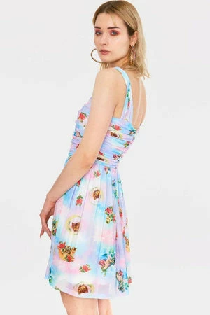 Jawbreaker Cherub Cat Print Chiffon Skater Dress 4 Jawbreaker Cherub Cat Print Chiffon Skater Dress - Image 2