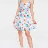 Jawbreaker Cherub Cat Print Chiffon Skater Dress -Spooky Threads cherub cat print chiffon skater dress jawbreaker 300x
