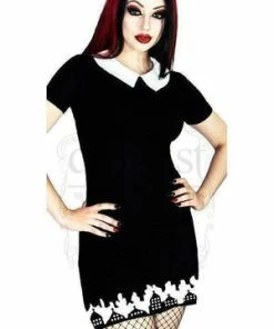 Dr Faust Church Burning Black Mini Dress - Shiloh