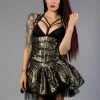 Burleska Circus Underbust Halter Corset In King Brocade -Spooky Threads circus underbust halter corset in king brocade burleska 300x