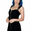 Dr Faust Club Double Strap Black Mini Dress - Kinley 2 Dr Faust Club Double Strap Black Mini Dress - Kinley -Spooky Threads club double strap black mini dress kinley dr faust 300x