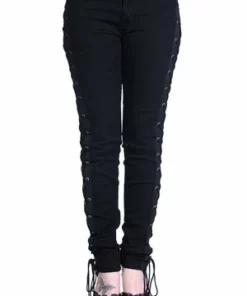 Banned Corset Style Black Skinny Jeans 7 Banned Corset Style Black Skinny Jeans -Spooky Threads corset style black skinny jeans banned 3 300x