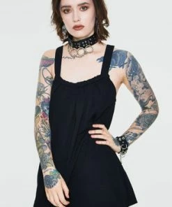 Jawbreaker Crepe Fashion Top -Spooky Threads crepe fashion top jawbreaker 3 300x