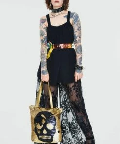 Jawbreaker Crepe Fashion Top -Spooky Threads crepe fashion top jawbreaker 4 300x