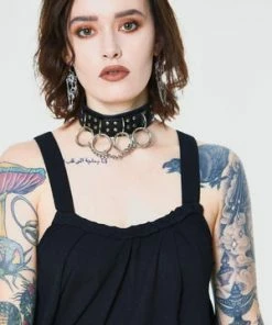 Jawbreaker Crepe Fashion Top -Spooky Threads crepe fashion top jawbreaker 5 300x