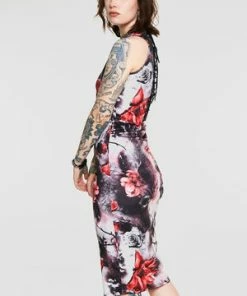 Jawbreaker Dark Passions Floral Tie Up Dress 10 Jawbreaker Dark Passions Floral Tie Up Dress -Spooky Threads dark passions floral tie up dress dra 9008 03.754 300x