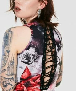 Jawbreaker Dark Passions Floral Tie Up Dress 11 Jawbreaker Dark Passions Floral Tie Up Dress -Spooky Threads dark passions floral tie up dress dra 9008 05.754 300x