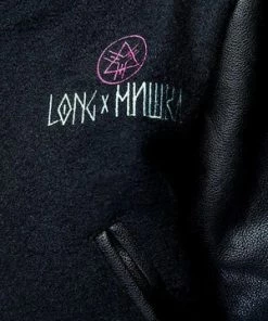 Long Clothing Death Adder Chain Crop Varsity Jacket -Spooky Threads death adder chain crop varsity jacket long clothing 9 300x