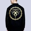 Long Clothing Death Adder Chain Gold Varsity Jacket - Unisex 2 Long Clothing Death Adder Chain Gold Varsity Jacket - Unisex -Spooky Threads death adder chain gold varsity jacket unisex long clothing 300x