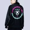 Long Clothing Death Adder Chain Purple Turquoise Jacket - Unisex -Spooky Threads death adder chain purple turquoise jacket unisex long clothing 300x